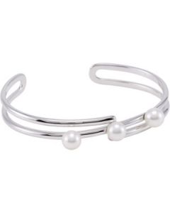 Freshwater Cultured Pearl Cuff Bracelet Sterling Silver  6.5-7Mm/05.50 Inch Freshwater Cultured Pearl Cuff Braclet