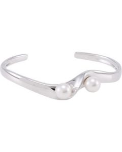 Freshwater Cultured Pearl Cuff Bracelet Sterling Silver  8-8.5Mm/06.00 Inch Freshwater Cultured Pearl Cuff Bracelet
