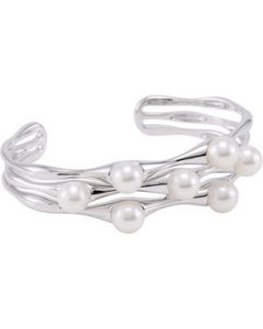 Freshwater Cultured Pearl Cuff Braclet Sterling Silver  7.5-8Mm/05.50 Inch Freshwater Cultured Pearl Cuff Bracelet