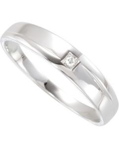 Diamond Ring 14K White Gold .01 Ct Diamond Ring