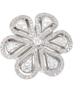Diamond Ring 14K White Gold 1 Ct Tw Diamond Ring