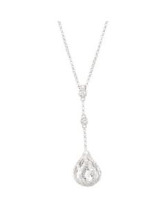 Diamond Necklace 14K White Gold 3/4 Ct Tw/ 18.00 Inch Diamond Necklace
