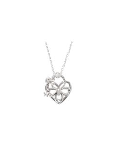 Sterling Silver .05 CTW Diamond Heart 18