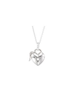 Diamond Heart Lock Necklace