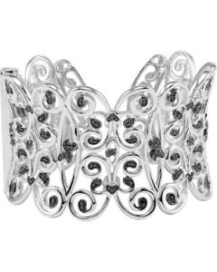 Blk Dia Cuf Brc W/Blk Rhod Pla N\A  3/4 Ct Tw