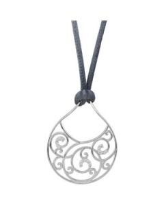 1/6 Ct Tw Diamond Pendant Or Necklace Sterling Silver  18.00 Inch Grey Satin Cord 1/6 Ct Tw Diamond Pendant Or Necklace