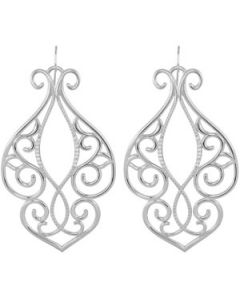 Diamond Earrings Sterling Silver  Pair 1/3 Ct Tw Diamond Earrings