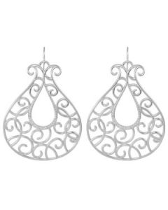 Diamond Earrings Sterling Silver  Pair 1/4 Ct Tw Diamond Earrings