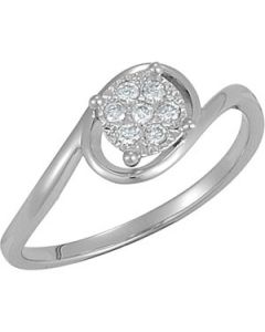 Diamond Ring 14K White Gold 1/10 Ct Tw Diamond Ring