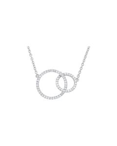 14kt White 1/3 CTW Diamond Circle 18