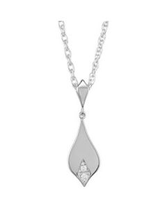 Diamond Necklace Sterling Silver  .025 Ct Tw /  18.00 Inch Diamond Necklace