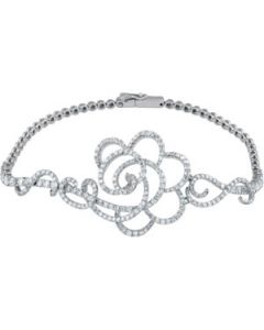 Diamond Bracelet 14K White Gold 2 3/8 Ct Tw/ 7 Inch Diamond Bracelet