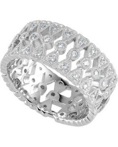 Cubic Zirconia Ring Sterling Silver  Size 08.00 Cubic Zirconia Ring