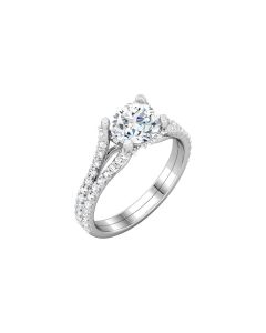 14kt White 1/4 CTW Diamond Band