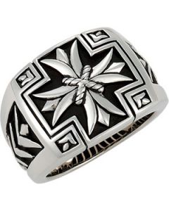 Ring With Cross Sterling Silver  Size 10.50 Ring With Cross