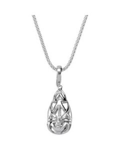 Open Hinged Cage Pendant Enhancer Sterling Silver  10.00 Mm Open Hinged Cage Pendant Enhancer