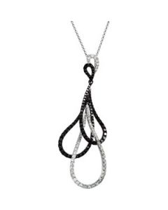Necklace W/Black Rhodium Plati N\A  1 1/2 Cttw / 18.00 Inch