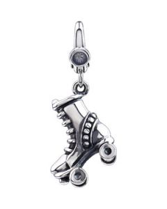 Roller Skate Charm Sterling Silver  17.00X11.00 Mm Roller Skate Charm