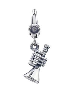 Trumpet Charm Sterling Silver  13X10 Mm  Trumpet Charm