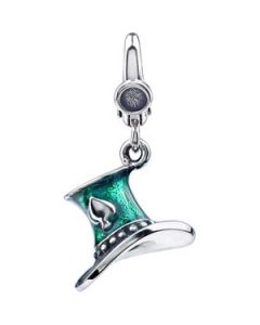 Top Hat Charm Sterling Silver  09.00X08.00 Mm Top Hat Charm