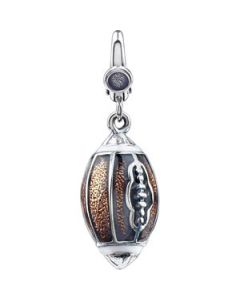 Football Charm Sterling Silver  20X8 Mm