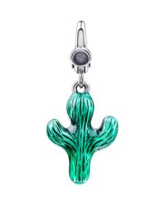 Cactus Charm Sterling Silver  17.00X11.00 Mm Cactus Charm
