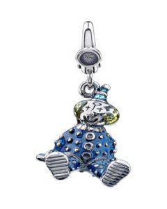 Clown Charm Sterling Silver  20.00X17.00 Mm Clown Charm