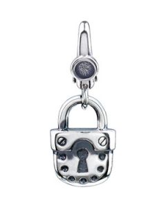 Padlock Charm Sterling Silver  13.00X09.00 Mm Padlock Charm