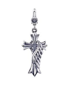 Cross W/Robe Charm Sterling Silver  30.00X16.00 Mm Cross W/Robe Charm
