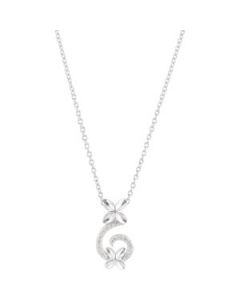 Diamond Necklace Sterling Silver  .07 Ct Tw/ 18 Inch Diamond Necklace