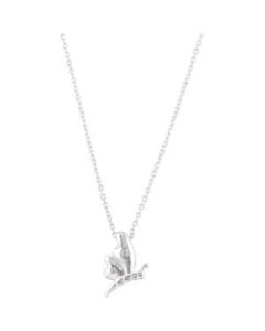Diamond Necklace Sterling Silver  .03 Ct Tw 18 Inch Diamond Necklace
