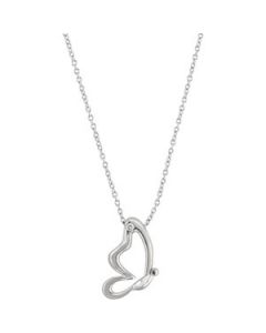 Diamond Necklace Sterling Silver  .03 Ct Tw 18 Inch Diamond Necklace