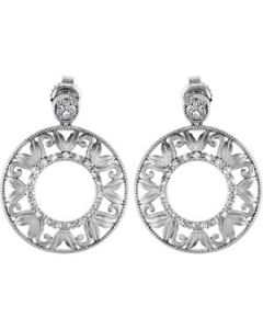 Diamond Earrings Sterling Silver  1/5 Cttw Pair Diamond Earrings