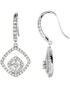 14Kt White 3/4 CTW Diamond Earrings