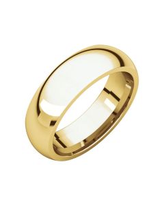 10kt Yellow 6mm Comfort Fit Wedding Band