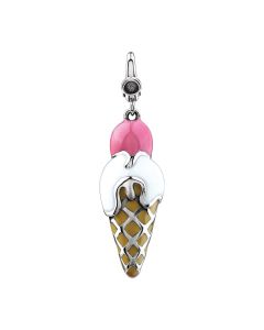 Enamel Ice Cream Cone Charm