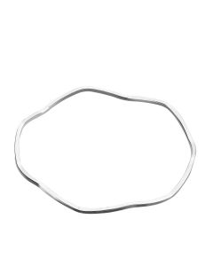 Sterling Silver 1.75mm Wavy Bangle Bracelet