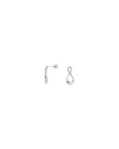 14kt White .08 CTW Diamond Infinity Earrings