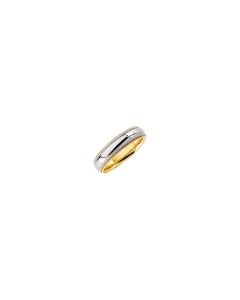 18kt Yellow & Platinum 5.5mm Comfort-Fit Milgrain Band Size 5.5