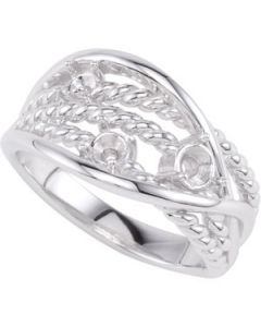 Ring Mtg For Round Gemstones Sterling Silver  Ring Mounting For Round Gemstones