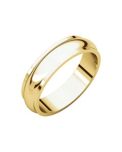 14kt Yellow 5mm Half Round Edge Band