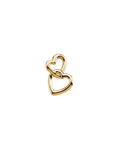 14kt Yellow Double Heart Pendant