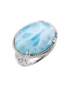 Genuine Larimar Ring