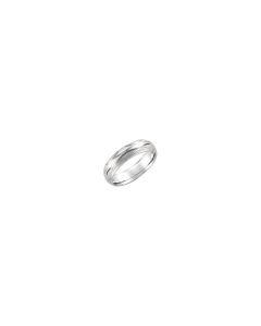 14kt White 6mm Patterned Band Size 9
