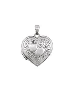 Sterling Silver Double Heart Locket