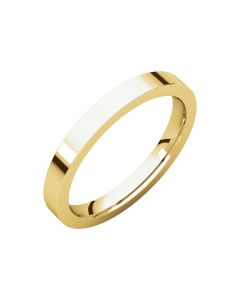 14kt Yellow 2.5mm Flat Comfort Fit Band