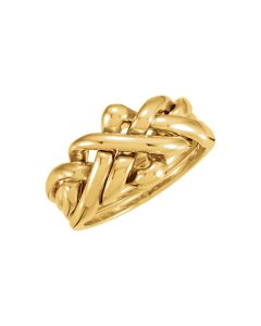14kt Yellow Ladies Puzzle Ring Size 6.75