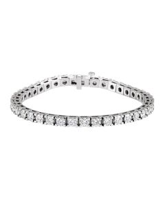 18kt White 9 CTW Diamond Line 7.25
