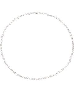 Sterling Silver 4.5mm Heart Link 18
