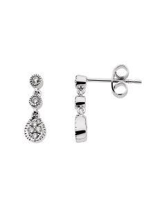 14kt White 1/8 CTW Diamond Earrings